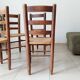 Set of 4 antique mountain chairs in the style of Charlotte Perriand