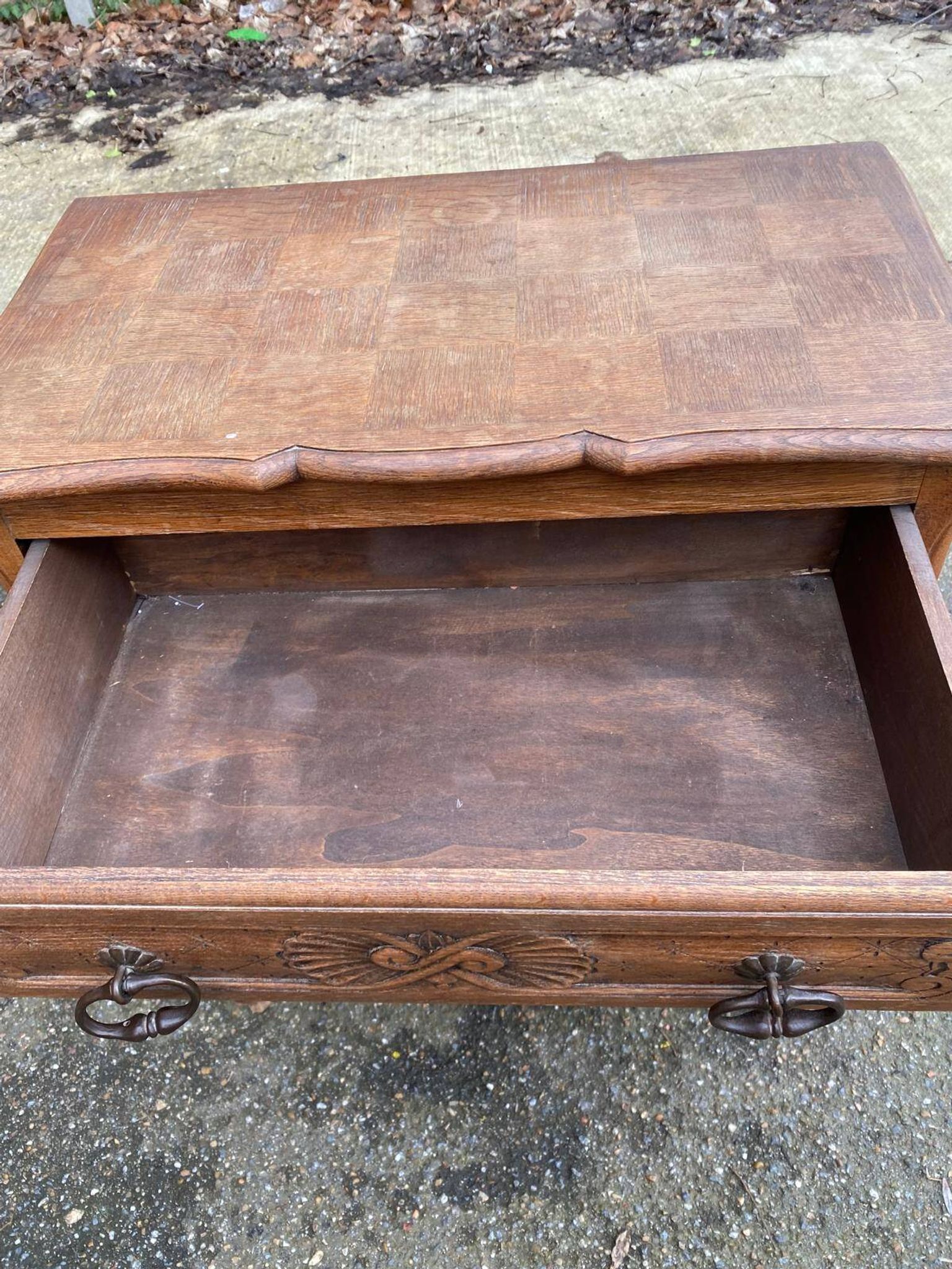 Vintage Louis XV style commode in 19th-century wood.