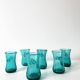 Set of bubble glass water glasses from the 1960s.