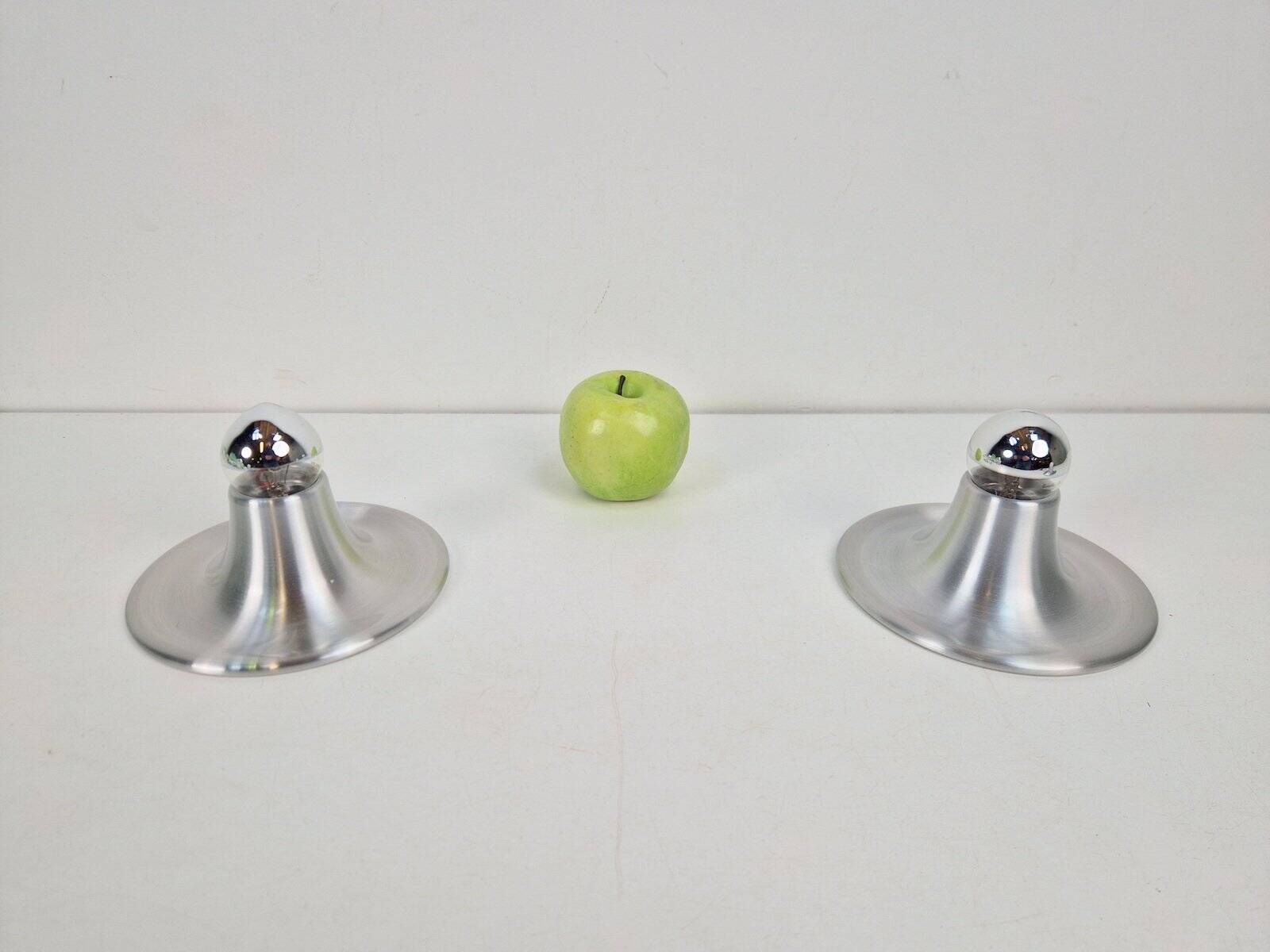 Vintage Space Age UFO Disc Wall Lamps from Targetti Sankey, 1970s, Set of 4