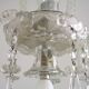French antique glass and crystal barley twist three-armed four-light chandelier 5135