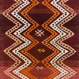 Vintage Turkish Mini Kilim 93x43 cm Wool Small Kelim Runner, shabby Chic