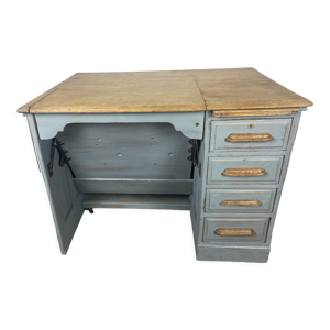 Bureau escamotable chêne - patine