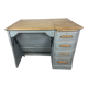 Bureau escamotable chêne patine
