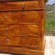 Ancienne commode Louis Philippe en noyer marbre blanc