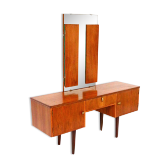 Vintage dressing table with removable and folding mirror made in the 60s