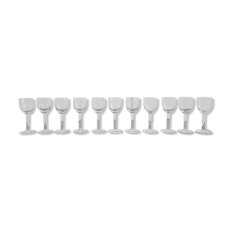 11 shot glasses - crystal of Saint Louis