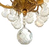 Lustre en bronze à pampilles (cristal)