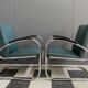 Set of 2 Green Mauser tubular chairs model RS7 Bauhaus 1930s