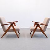 Mid Century Easy Chair Model B - 310 Var in Beige Boucle