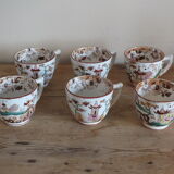 6 teacups in Japanese décor tiled at the Pagoda
