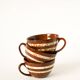 trio of Digoin Sarreguemines "Mary" model coffee cups, 1960