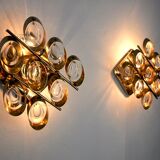 Pair of wall lamps Oscar Torlasco, Italy, 1970