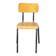 Vintage Toupie school chair, stackable in wood and metal, 1960s.