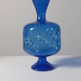 Vintage mid-century trio of handcrafted glass vases from Lauscha, Thuringia.