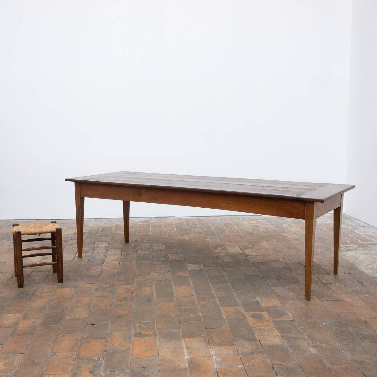 Grande table de ferme en bois, 1880
