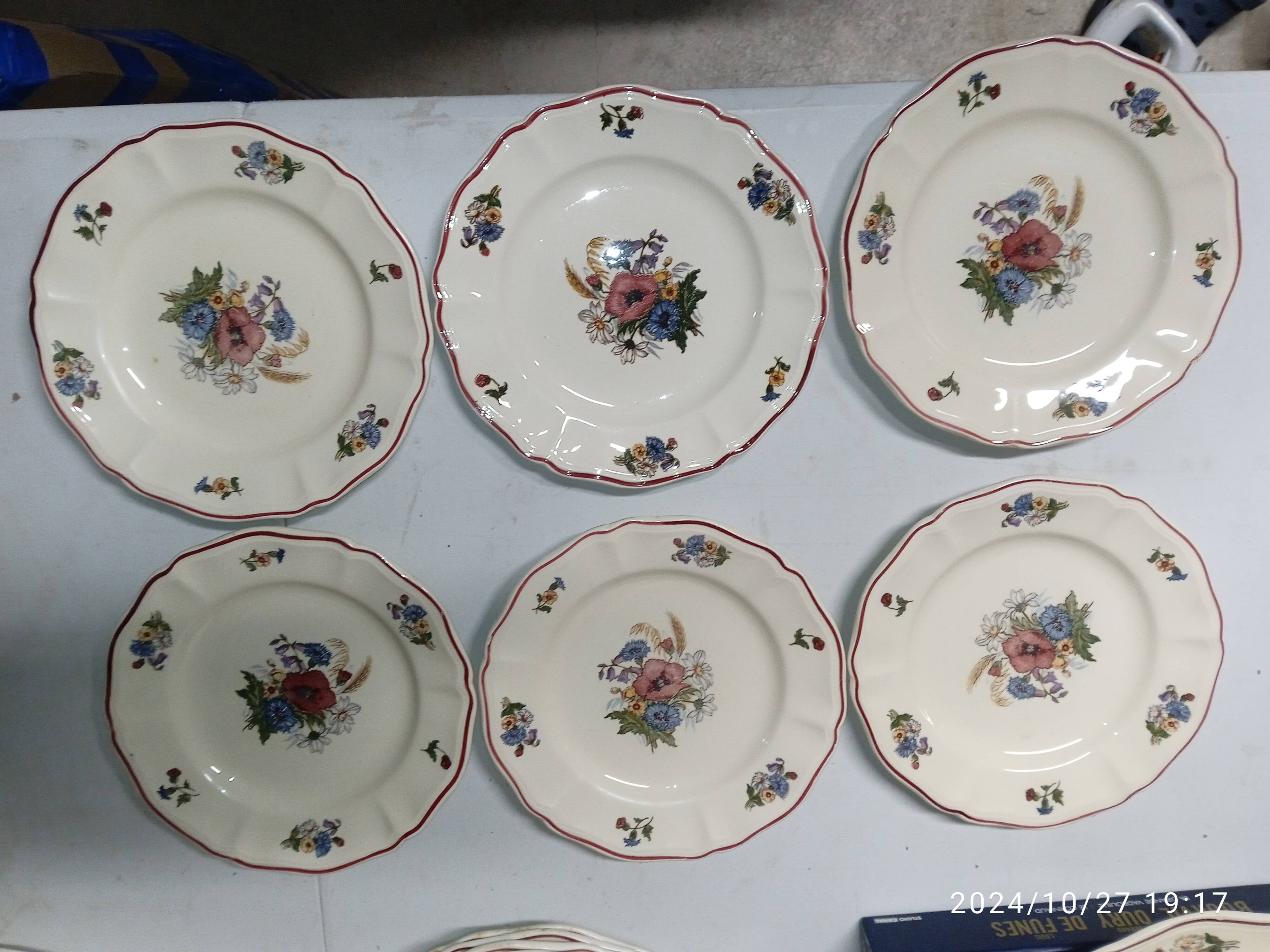 6 dessert plates 20.5 cm Agreste Sarreguemines