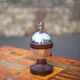 Vintage lamp, chrome and wood lamp, table lamp, bedside lamp, art deco, 40's