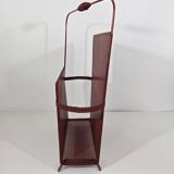 magazine rack by Mathieu Matégot in red 1950