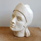 Woman's head in plaster
