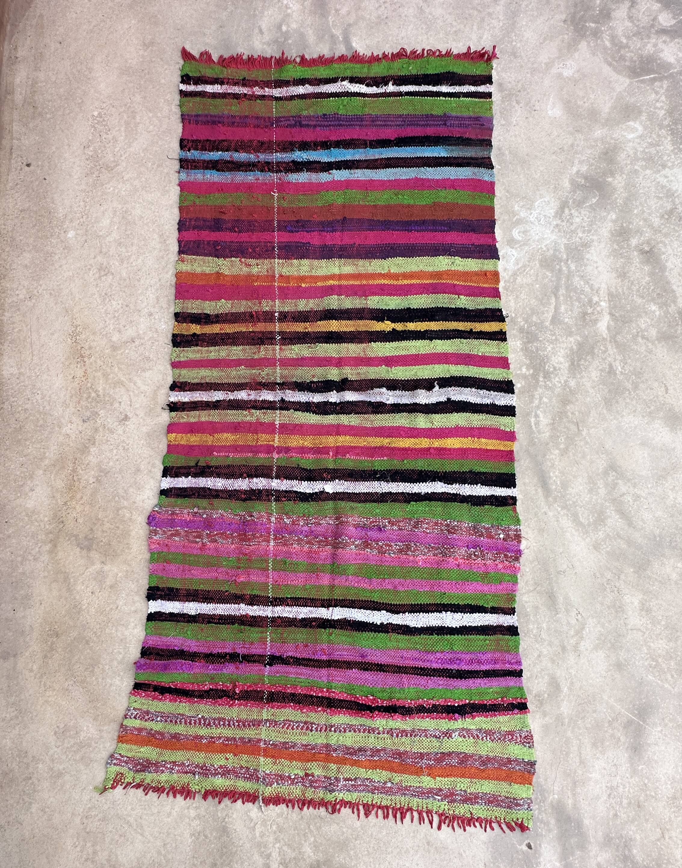 Tapis marocain coloré - 97 x 218 cm