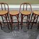 Set of 4 vintage cane bistro stools