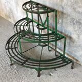 Metal half-moon plant holder - twentieth century