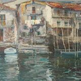 Rincón típico de pasajes san sebastian guipuzcoa - Large Post Impressionist Study