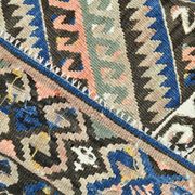 5x9 Kilim Anatolian Carpet, Handwoven Wool Rug, Blue Details Rug, 154x275Cm