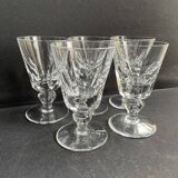 2899 – 5 Saint Louis wine glasses Jersey service In strong cut crystal
