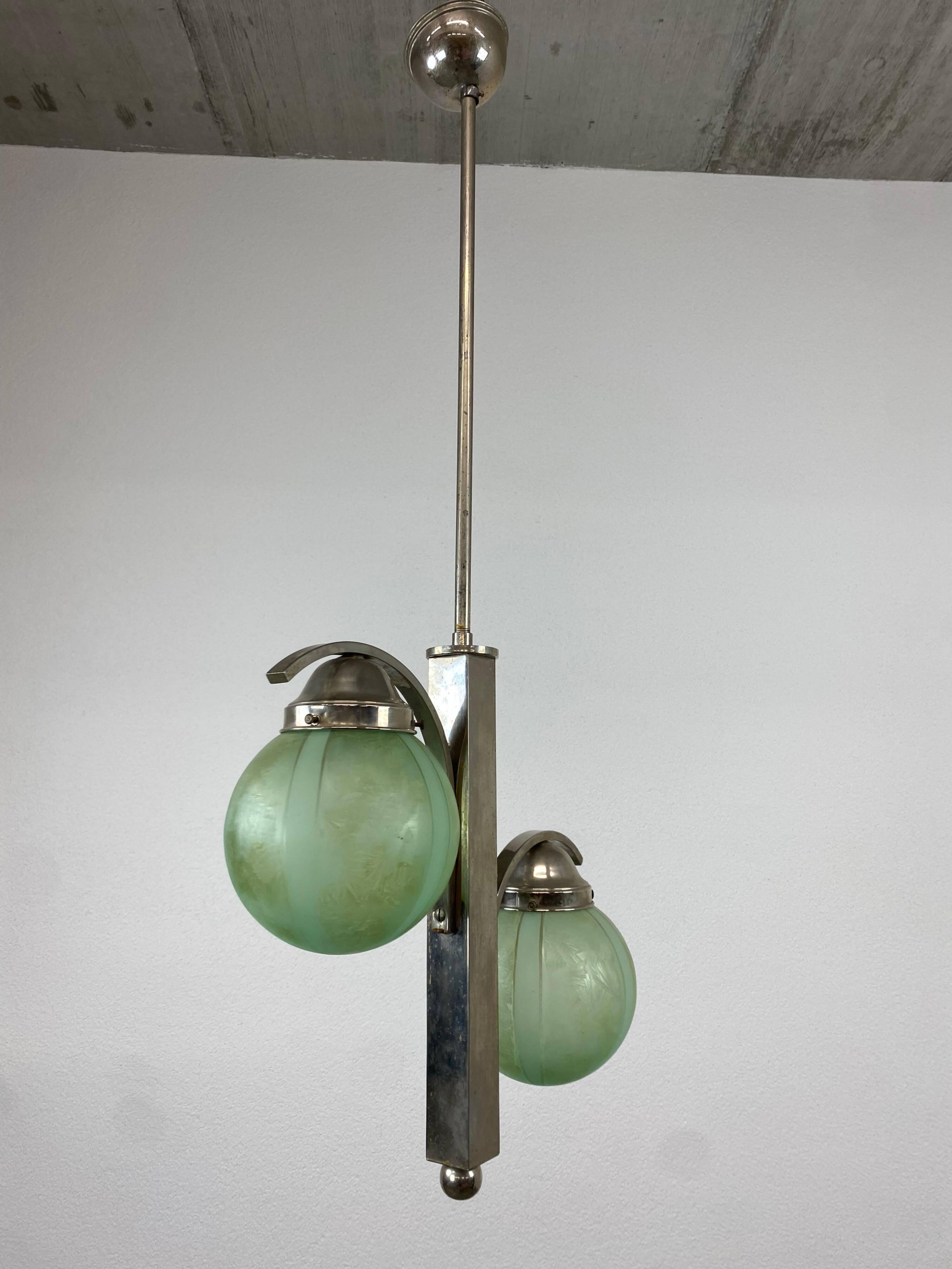 Green Art Deco pendant lamp