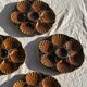 Set of 12 oyster or shell plates in glazed brown ceramic D