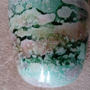 Large lacquered glass vase signed Jean-Noêl Bouillet