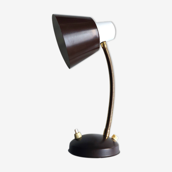Lampe de bureau marron/blanc par H. Busquet pour Dutch Hala - Zeist company