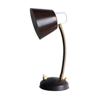 Lampe de bureau marron/blanc par H. Busquet pour Dutch Hala - Zeist company
