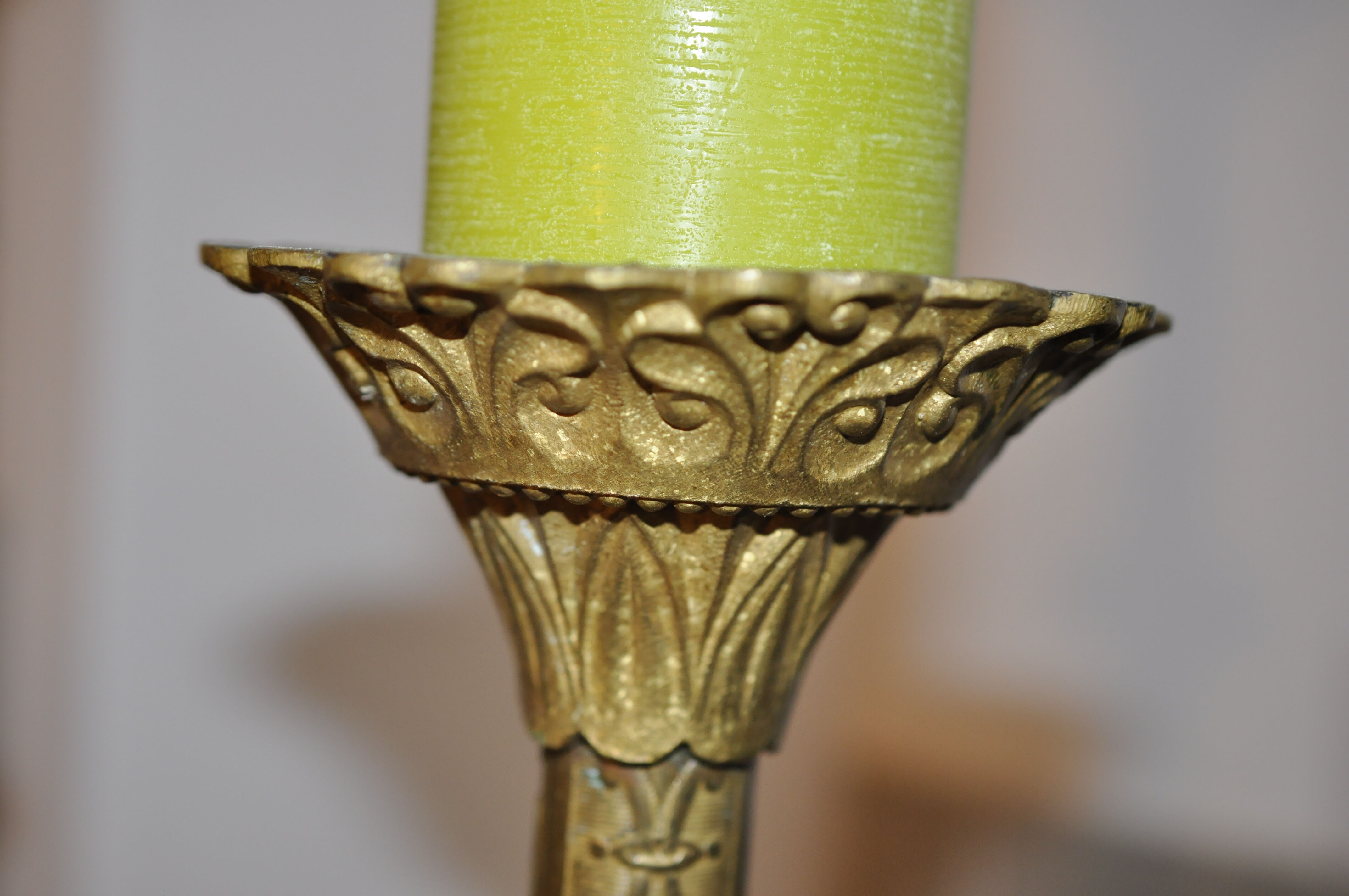 Pair of church candleholders