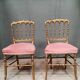 Paire de chaise dorées  Napoleon III