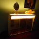 Pharmacy cabinet, 3 mirror doors, double lighting, power outlet and Bakelite switch