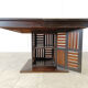Mid-century bamboo high back dining chairs with table, 1960s