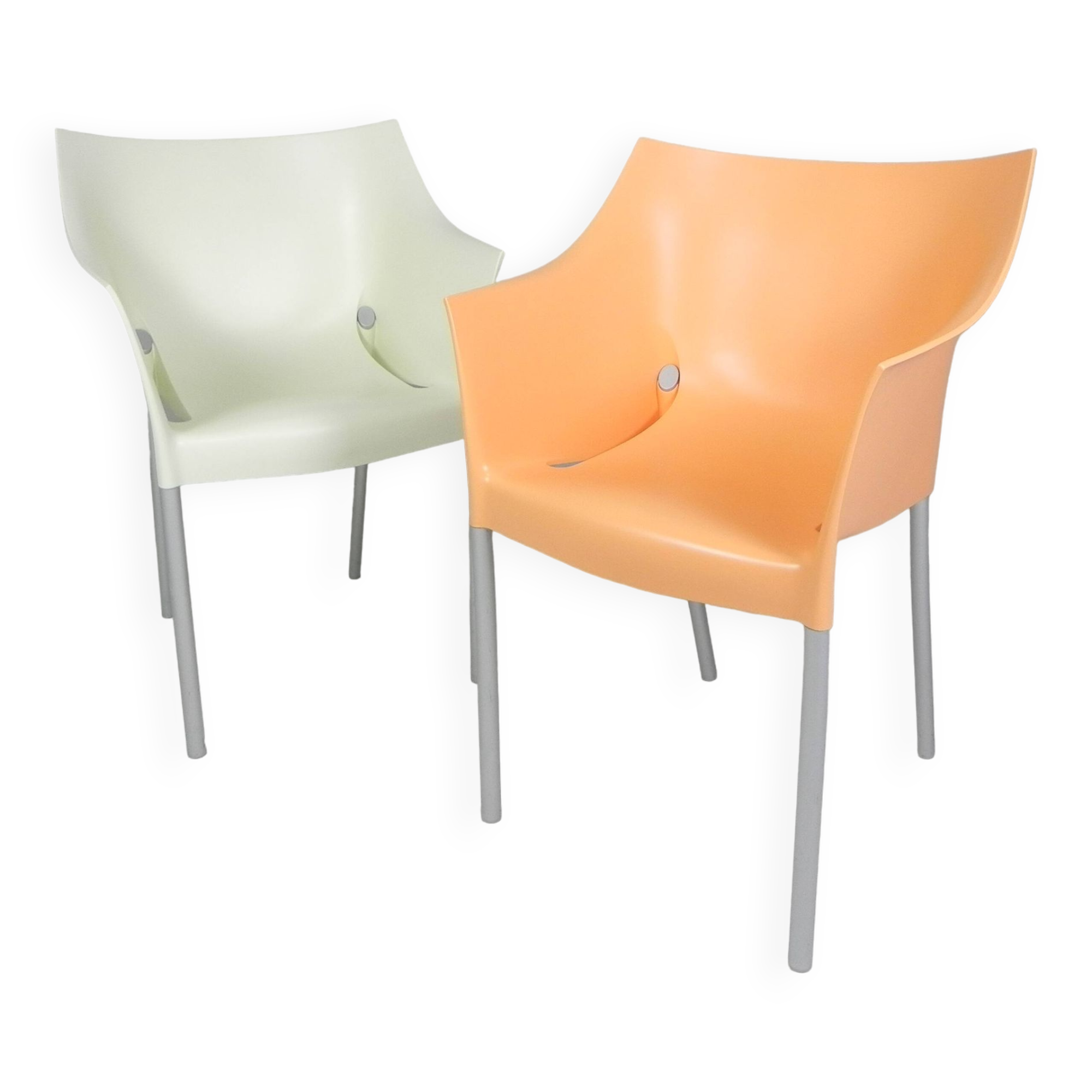 Set of 2 Dr NO chairs by Starck for Kartell, 1990s