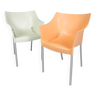 Set of 2 Dr NO chairs by Starck for Kartell, 1990s