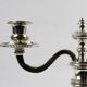 Pair of 2-light silver-plated candelabras – double moon hallmarks