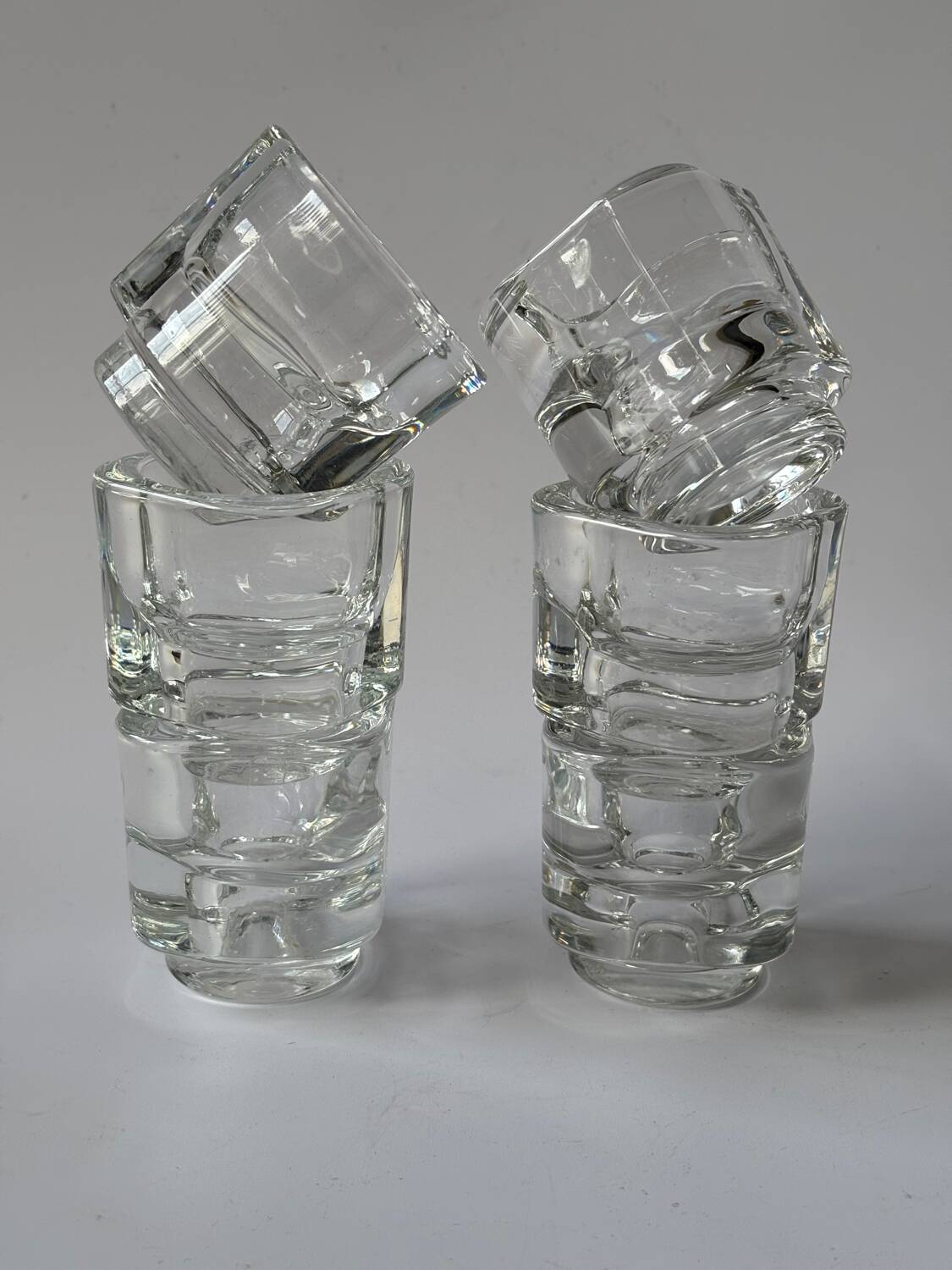 6 Joe Colombo glass egg cups