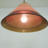 Suspension en verre bulles brun par Peill et Putzler, Allemagne 1960's