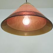 Suspension en verre bulles brun par Peill et Putzler, Allemagne 1960's