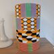 Afro-pop table lamp with Kente wax print