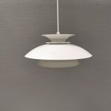 White hanging lamp from the 1980s, produced by Form-Light Denmark.