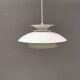 White hanging lamp from the 1980s, produced by Form-Light Denmark.