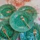 5 plates vine and basketry in slurry by Gien