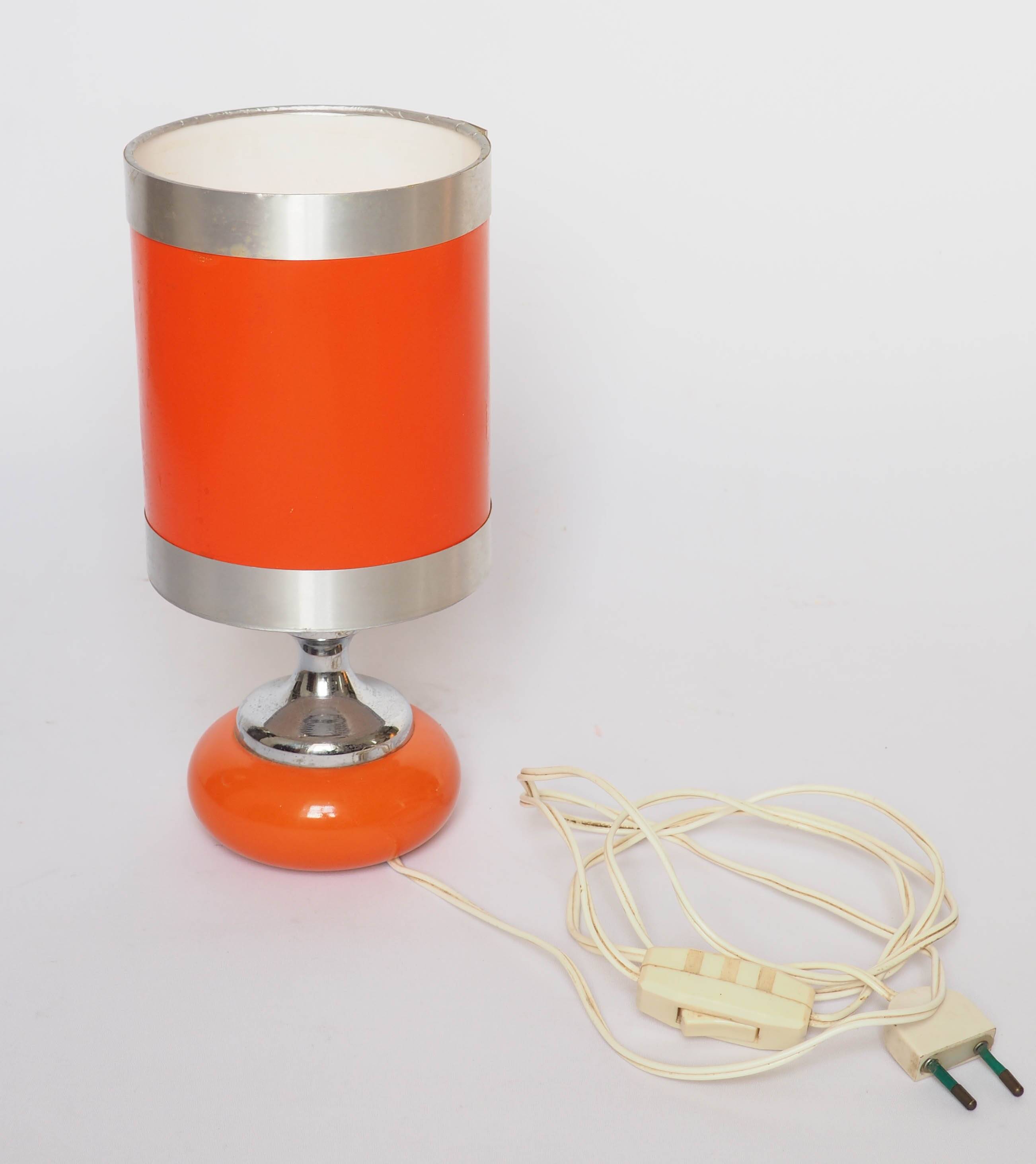 Lampe orange années 1970